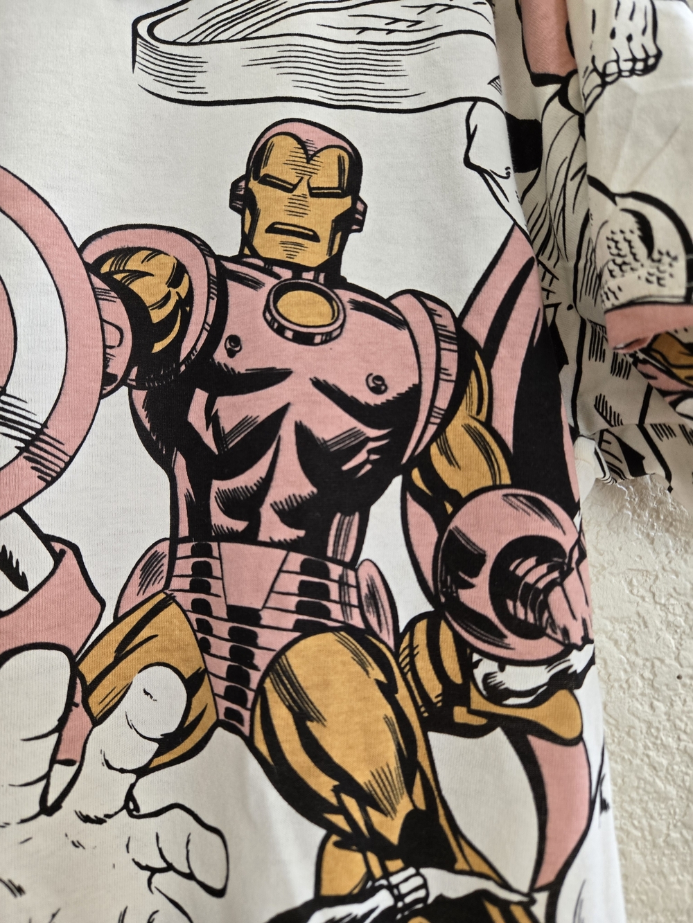 Marvel Iron Man Graphic Tee in Pink and Gold